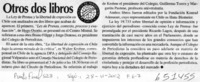 Otros dos libros  [artículo]