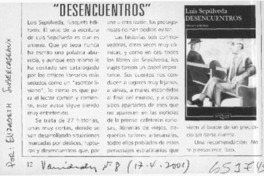 "Desencuentros"  [artículo] Elizabeth Subercaseaux