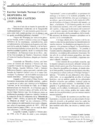 Despedida de Leopoldo Castedo (1915-1999)  [artículo] Norman Cortés Larrieu