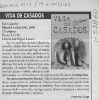 Vida de casados  [artículo] Francisca Lange