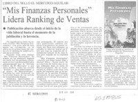 "Mis finanzas personales" lidera ranking de ventas  [artículo]