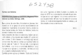 Cartas con historia  [artículo] G. S. E.
