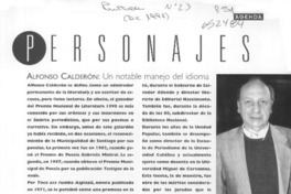 Alfonso Calderón, un notable manejo del idioma  [artículo]