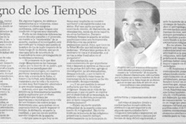 Signos de los tiempos  [artículo] M. I. N.