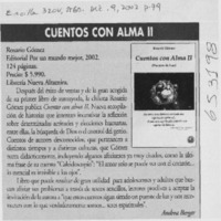 Cuentos con alma II  [artículo] Andrea Berger
