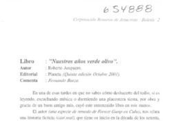 "Nuestros años verde olivo"  [artículo] Fernando Baeza