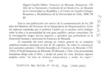 Francisco de Miranda, humanista  [artículo] Mercedes López D. <y> Roberto Quiroz P.