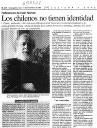 Los chilenos no tienen identidad  [artículo]