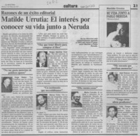 Matilde Urrutia, el interés por conocer su vida junto a Neruda