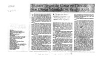 Humor negro de Cossa en otra de sus obras montada en teatro Abril  [artículo] Rosario Larraín.