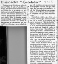Ensayo sobre "Hijo de ladrón"  [artículo].