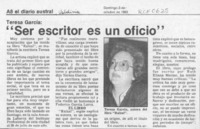 "Ser escritor es un oficio"  [artículo].