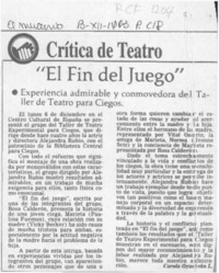 "El fin del juego"  [artículo] Carola Oyarzún L.