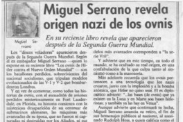 Miguel Serrano revela origen nazi de los ovnis