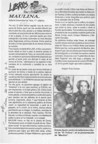 Maulina  [artículo] Amparo Pozo Donoso.