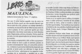 Maulina  [artículo] Amparo Pozo Donoso.
