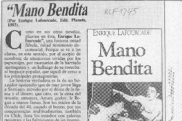 "Mano bendita"  [artículo] H. R. Cortés.