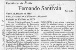 Fernando Santiván  [artículo] C. R. I.
