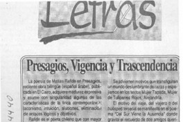 Presagios, vigencia y trascendencia  [artículo] Enrique Villablanca.