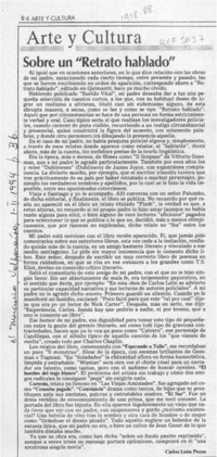 Sobre un "Retrato hablado"  [artículo] Carlos León Pezoa.