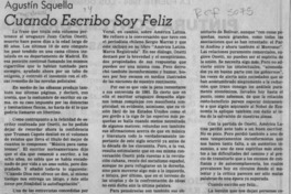 Cuando escribo soy feliz