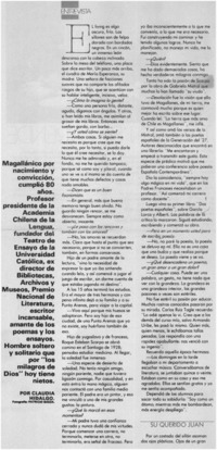 Roque Esteban Scarpa "Siempre hay algo mágico en mi vida"