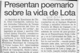 Presentan poemario sobre la vida de Lota  [artículo].
