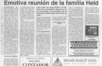 Emotiva reunión de la familia Held  [artículo].