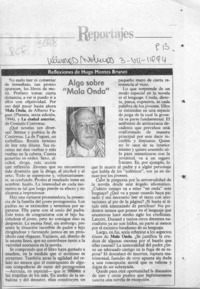 Algo sobre "Mala onda"  [artículo] Hugo Montes Brunet.