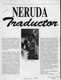 Neruda traductor  [artículo] Selenia Millares.