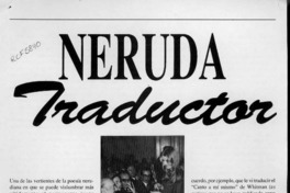 Neruda traductor  [artículo] Selenia Millares.