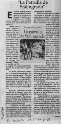 "La patrulla de Stalingrado"  [artículo] Arisco.