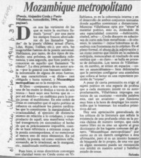 Mozambique metropolitano  [artículo] Selenio.
