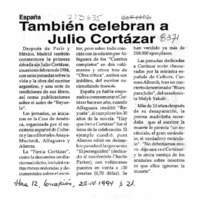 También celebran a Julio Cortázar  [artículo].