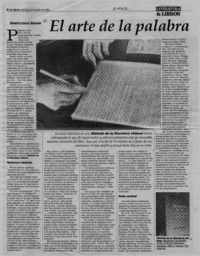 El arte de la palabra  [artículo] Ernesto Livacic Gazzano.