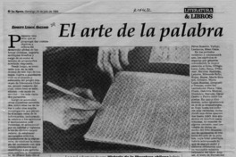 El arte de la palabra  [artículo] Ernesto Livacic Gazzano.