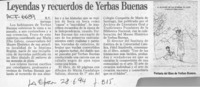 Leyendas y recuerdos de Yerbas Buenas  [artículo] R. V.