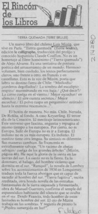 Tierra quemada" (Terre Bruleé)