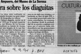 Reeditan obra sobre los diaguitas  [artículo].