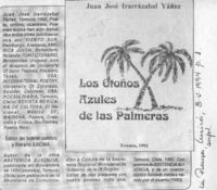Los Otoños azules de las palmeras  [artículo].