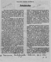 Jotabeche  [artículo] Yolanda Didier Batteaux.