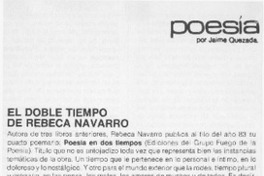 El doble tiempo de Rebeca Navarro