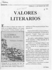 Valores literarios  [artículo] Gil Sinay.