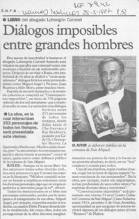 Diálogos imposibles entre grandes hombres  [artículo].