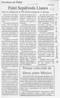 Fidel Sepúlveda Llanos  [artículo] C. R. I.