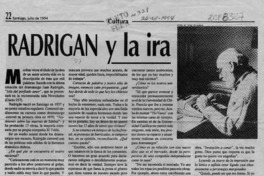 Radrigán y la ira  [artículo] Carlos Mella.