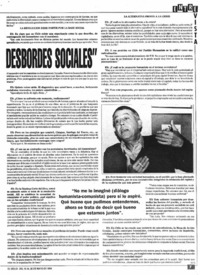 "Aquí se vienen los desbordes sociales"  [artículo] M. G.