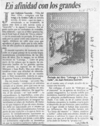 En afinidad con los grandes  [artículo] Luis Uribe B.