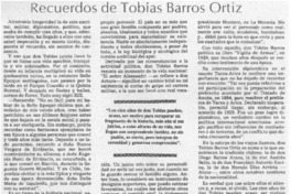 Recuerdos de Tobías Barros Ortiz