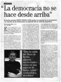 "La democracia no se hace desde arriba"